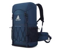 Bseash Zaino da trekking impermeabile da 40 litri con copertura antipioggia, borsa da viaggio per sport all'aria aperta, campeggio, arrampicata, ciclismo, sci, blu navy, 40 Long