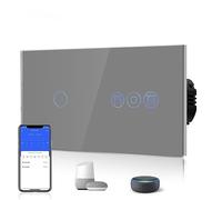 BSEED Alexa, sensore touch WiFi, 1 vano, 1 via, telecomando con Smart Life/Tuya APP con interruttore intelligente per tapparelle, interruttore per tapparelle Alexa e Google Home, compatibile con