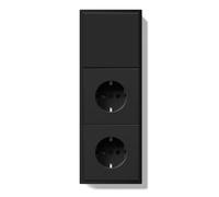 BSEED Interruttore della luce con presa con morsetto, 1 scomparto a 3 vie, interruttore a incasso con doppia presa opaca, interruttore da parete con telaio in PC, interruttore da incasso con doppia