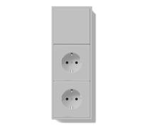BSEED Interruttore della luce con presa con morsetto, 1 scomparto a 3 vie, interruttore a incasso con doppia presa opaca, interruttore da parete con telaio in PC, interruttore da incasso con doppia