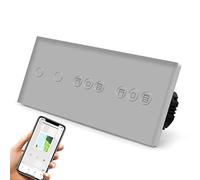 BSEED Interruttore Smart Alexa con interruttore per tapparelle, 2 scomparti Smart WiFi Touch, telecomando con Smart Life/Tuya App, doppio interruttore per tapparelle, compatibile con Alexa e Google