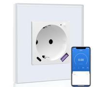 BSEED Presa intelligente con caricatore rapido USB C 20 W, presa di corrente intelligente da incasso con misurazione della corrente, funziona con Alexa/Google Home, presa con Smart Life App,1 Gang