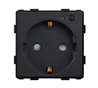 BSEED Presa Smart Zigbee intelligente da incasso, presa da parete EU, 16 Amp, Function Key nero, 86 mm (Tuya ZigBee Hub richiesto)