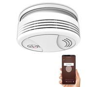 BSEED Rivelatore di Fumo Intelligente, Rivelatore d'Incendio Domestico con Notifica Tramite APP, Funziona con Google Home/Amazon Alexa con 85 dB Secondo gli Standard CE ed EN 14604, 1 Pezzo