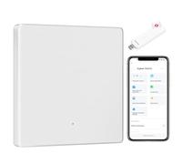 BSEED Zigbee, interruttore della luce intelligente, 1 vano, 1 via, funziona con Amazon Alexa/Google Home/Tuya/Smart Life, bianco (necessario filo neutro e gateway Zigbee)