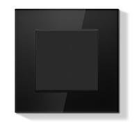 BSEEDLIFE Interruttore da parete da incasso, interruttore commutatore da parete con cornice in vetro, 1 Gang 1 Via facile installazione, per soggiorno, camera da letto e corridoio, 86 x 86 mm nero