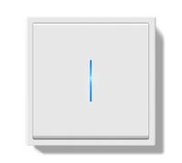 BSEEDLIFE Interruttore della luce da incasso 1 presa 2 vie, 80 * 80mm, Interruttore da parete moderno con indicatore, interruttore con telaio in PC, morsetti e griffe per cablaggio, montaggio semplice