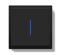 BSEEDLIFE Interruttore della luce da incasso, 1 scomparto a 1 via, con telaio in PC, 80 x 80 mm, interruttore a bilanciere con funzione reset, moderno interruttore da parete con indicatore, morsetti