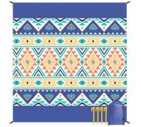 Bseical Stuoia Mare Antisabbia 280x300 cm, Coperta Impermeabile Picnic Grande, picnic blanket Portatile, Stuoie da Spiaggia con 4 Picchetti Fixed per Spiaggia, Picnic, Campeggio