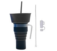 BSEID Bicchiere per snack a prova di perdite, bicchiere per snack portatile con silicone bicchiere per bevande pieghevole bicchiere per bevande bicchiere pieghevole bicchiere da viaggio