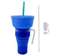 BSEID Bicchiere per snack a prova di perdite, bicchiere per snack portatile con silicone bicchiere per bevande pieghevole bicchiere per bevande bicchiere pieghevole bicchiere da viaggio