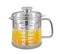 BSEID Filtro dell'olio in acciaio inox, contenitore colino in acciaio inox, separatore di grasso olio da cucina portatile contenitore di olio da cucina per cucina campeggio pic-nic