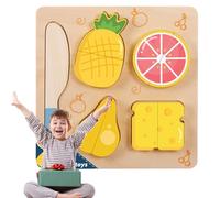 BSEID Giocattoli di legno per il taglio degli alimenti - Tavola di puzzle in legno | Giocattoli di apprendimento per giochi di ruolo, giocattoli per bambini da 0 a 3 anni, giocattoli da cucina