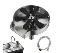 BSEID Lavavetri per lavelli da cucina, lavavetri per il lavandino, pulitore per tazze per il lavello della cucina - Lavastoviglie con rotazione a 360 gradi, rubinetto a 9 fori, risciacquo per vetro,