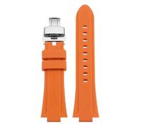 BSEIXIKRB Compatibile con la serie Casio EDIFICE il cinturino per orologio in silicone convesso modificato Farmhouse Oak EFB-680-1A 2A(Orange-Silver B,12mm)