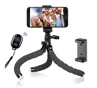 BSET BUY Treppiede per Telefono Flessibile con Telecomando Bluetooth, Supporto Treppiedi per Fotocamera, Flexible Phone Tripod