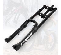 BSFHQS Forcella Fat Bike 20x4.0 Ammortizzata Freno A Disco 120mm Corsa Mountain Bike Forcella Bicicletta da Montagna 1-1/8" 9 * 135mm QR Forcella Anteriore Bici Elettrica BMX 2850g(Black)