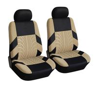 BSFYJXW Set Completo di Coprisedili in Poliestere per Audi A6 e-Tron/RS 3/RS 4/RS 6/S3/S4/S6/S8, Soft Confortevole Traspirante Protezione per Sedili Auto, Auto Accessori,2 Seats-Beige