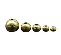BSGUZ 100 pezzi di perline rotonde in ottone originali, 3, 4, 5 e 6 perline sciolte per braccialetti fai da te, per la creazione di gioielli con collane - come da foto - foro 6x2 mm