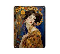 BSHNWX Gustav Klimt - Poster retrò, in metallo, stile chic, arte retrò, pittura in ferro, per bar, grotte, bar, famiglia, garage, decorazione da parete, 30 x 40 cm