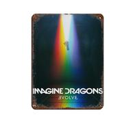 BSHNWX Imagine Evolve - Poster con album con copertina musicale con draghi, stile retrò, decorazione da parete per bar, grotte, bar, famiglia, garage, 30 x 40 cm