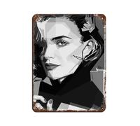 BSHNWX Poster stile Natalie Portman, poster in metallo, stile retrò, decorazione da parete per bar, grotte, bar, famiglia, garage, 30 x 40 cm