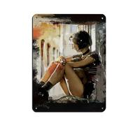 BSHNWX Poster stile Natalie Portman, poster in metallo, stile retrò, decorazione da parete per bar, grotte, bar, famiglia, garage, 30 x 40 cm