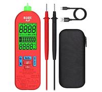 BSIDE A2 Mini Multimetro Digitale Intelligente 6000 Conteggi Tester Ricaricabile di Corrente AC DC VFD Tester di Tensione Capacità Resistenza Hz Diodo Tester Elettricista con Cicalino e Custodia