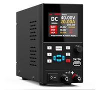 BSIDE Alimentatore da Laboratorio Programmabile DC 40V 20A 300W Ampia Gamma Alimentazione Stabilizzata oppia Regolazione Display a Colori 4 Cifre 6 Linee Mini Alimentatore Variabile per Elettronica