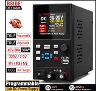BSIDE DC Alimentatore regolato da laboratorio Programmabile 30V/10A 40V/20A Interruttore da banco regolabile Stabilizzatore di corrente preimpostato ON/OFF