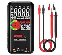 BSIDE EBTN - Multimetro digitale LCD a 3 risultati, 999 punti, 999 punti, voltmetro auto-portata a 9.999 punti, resistenza, continuità, frequenza, diodo, ciclo di funzionamento, test di tensione