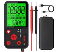 BSIDE Multimetro Digitale Automatico Ricaricabile Tester Digitale di Tensione Semplice Ultrasottile con Grande LCD 6000 conteggi NCV e Custodia