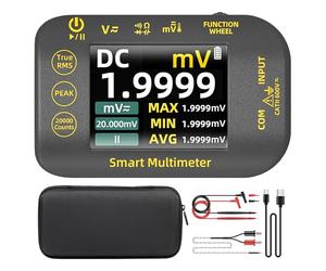 BSIDE S40 Mini Multimetro Digitale Tascabile 20000 Conteggi Multimetro TRMS di Precisione 1000V con LCD a Colori e Supporto, Tester Elettricista Ricaricabile per Fotovoltaico Millivolt AC Peak