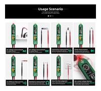 BSIDE S8 Multimetro digitale 3 in 1, termometro, penna per perdite 6000 conteggi