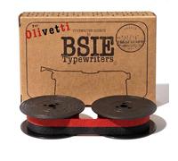 BSIE Typewriters - Nastro per macchina da scrivere Olivetti Nero e Rosso - Compatibile con Lettera 22, Lettera 32, Lettera 35, Studio 44, Valentine - GR4 - Testato a Nizza, Francia