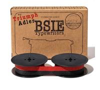 BSIE Typewriters - Nastro per macchina da scrivere Triumph Nero e Rosso - Compatibile con Tippa, Gabriele, Perfekt, Norm, Standard - GR1 / DIN 2103 / DIN 32755 - Testato a Nizza, Francia