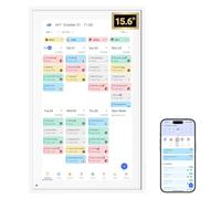 BSIMB Base per calendario digitale da 15,6 pollici, display interattivo touch screen, grafico delle attività, lista delle cose da fare, pianificatore elettronico con rack da tavolo, ideale per
