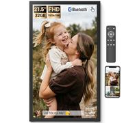 BSIMB Cornice per foto digitale WiFi extra large da 21,5 pollici, 64 GB, cornice digitale FHD, altoparlante Bluetooth, visualizzazione tattile, telecomando, facile da condividere foto/video tramite