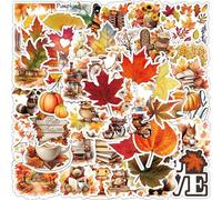 BSITSSS 100 Pezzi Adesivi Scrapbooking Autunno, Stickers Vintage Aesthetic,Foglie Autunnali Foresta Animali Adesivi Autunno per Scrapbooking Accessori Diario Calendario Cartolina d’auguri Album Fai da