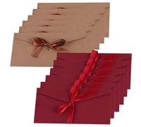 BSITSSS 12 Pezzi Buste di Carta Kraft Vintage, Rettangolari Buste Lettere, Buste da Lettera, 2 Colori Buste Lettera per Inviti Matrimonio, Carte Regalo e Giorno di Natale, 20 * 11CM