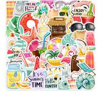 BSITSSS 150 Pezzi Estivi Scrapbooking Stickers, Spiaggia Estiva Stickers Aesthetic, Scrapbooking Adesivi per Diario di Viaggio Vacanze Valigia Album Mobili