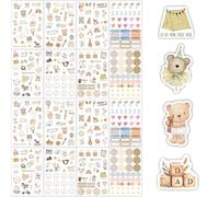 BSITSSS 16 Fogli Scrapbooking Stickers Baby Shower, Stickers Aesthetic 434 Pezzi, Adesivi Gender Reveal per Neonati Battesimi Album Scrapbook Journaling