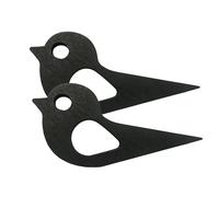 BSITSSS 2 Pezzi Fermaporta da Pavimento, Fermaporte di Forma Uccello Nero, Cuneo Fermaporta Fermafinestra per Tutti i Pavimenti Interni ed Esterni