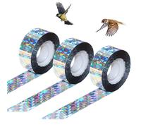 BSITSSS 3 Rotoli Nastro Anti Piccioni, Nastro Repellente Antiuccelli Brillante, Olografico Nastro Riflettente per Piccioni per Giardini, Frutteti, Nastro Deterrente, 80 m x 2,4 cm