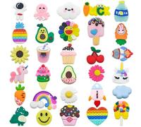 BSITSSS 30 Pezzi Ciondoli per Scarpe per Zoccoli, Ciondoli Decorativi, Shoe Charm per Crocs per Ragazze Donne Ragazzi Adulti Regalo per Feste di Compleanno