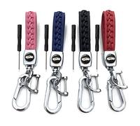 BSITSSS 4 Pezzi Portachiavi Auto, Pelle Portachiavi Uomo Donna Universale Portachiavi Personalizzato Portachiavi Inter Sostituzione Accessori Portachiavi Auto, Accessori Auto per Uomini e Donne