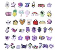 BSITSSS 45 Pezzi Ciondoli per Scarpe Decorativi, Vignetta Accessori per Crocs, Spazio Esterno Charms per Crocs Ragazze Donne Ragazzi Adulti Regalo Feste Di Compleanno