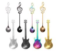 BSITSSS 8PCS Cucchiaini da Caffe, Cucchiaini Da Tè Cucchiaio Da Caffè per Chitarra, Cucchiaini da Caffe' Colorati, Cucchiaini da Dolce, Cucchiaini Caffe per Casa, Ristorante, Hotel, Matrimonio