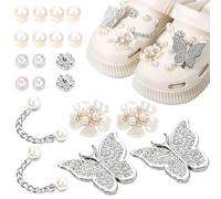 BSITSSS Ciondoli per Scarpe, 20PCS Accessori per la Decorazione Shoe Charm Accessori Scarpe con Diamanti Cristallo per Crocs DIY Ornaments Decorazioni per Scarpe