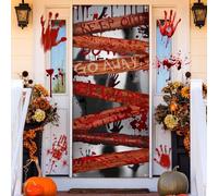 BSITSSS Decorazioni Halloween Porta 180 x 90 cm, Tenda per Porta Terrificante Spettrale, Striscione Copriporta Banner Halloween per Porte Addobbi Infestata Interni Esterni